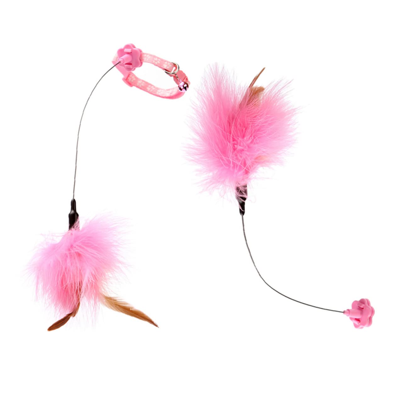 Toyvian 2pièces Jouet Interactif à Plumes pour Chat pour Chat Intérieur Stimule Instinct De Chasse du