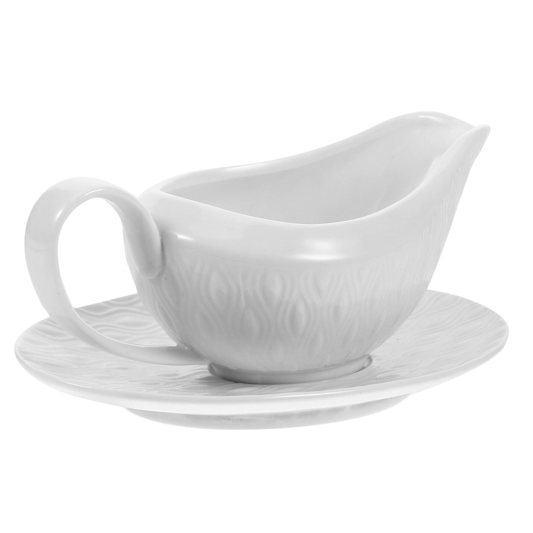 Dispensador de Salsa de Cerámica white 255ml con Asa para Fácil Manejo y Servicio en Cocina o Mesa, Diseño Simple y Ligero para Complementos de Cocina