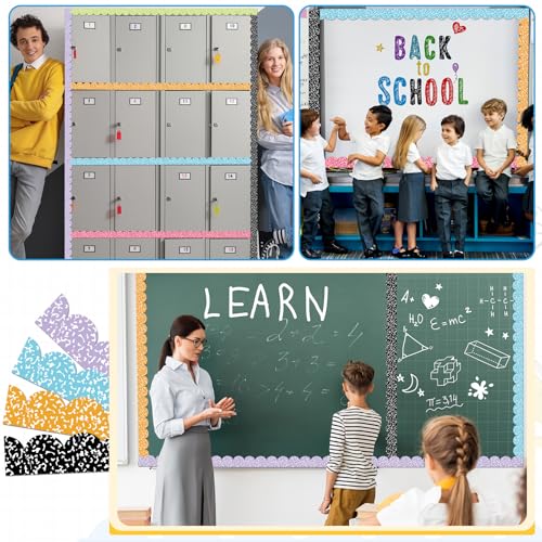 Cuaderno de composición colorida en tiras magnéticas para pizarra blanca 6