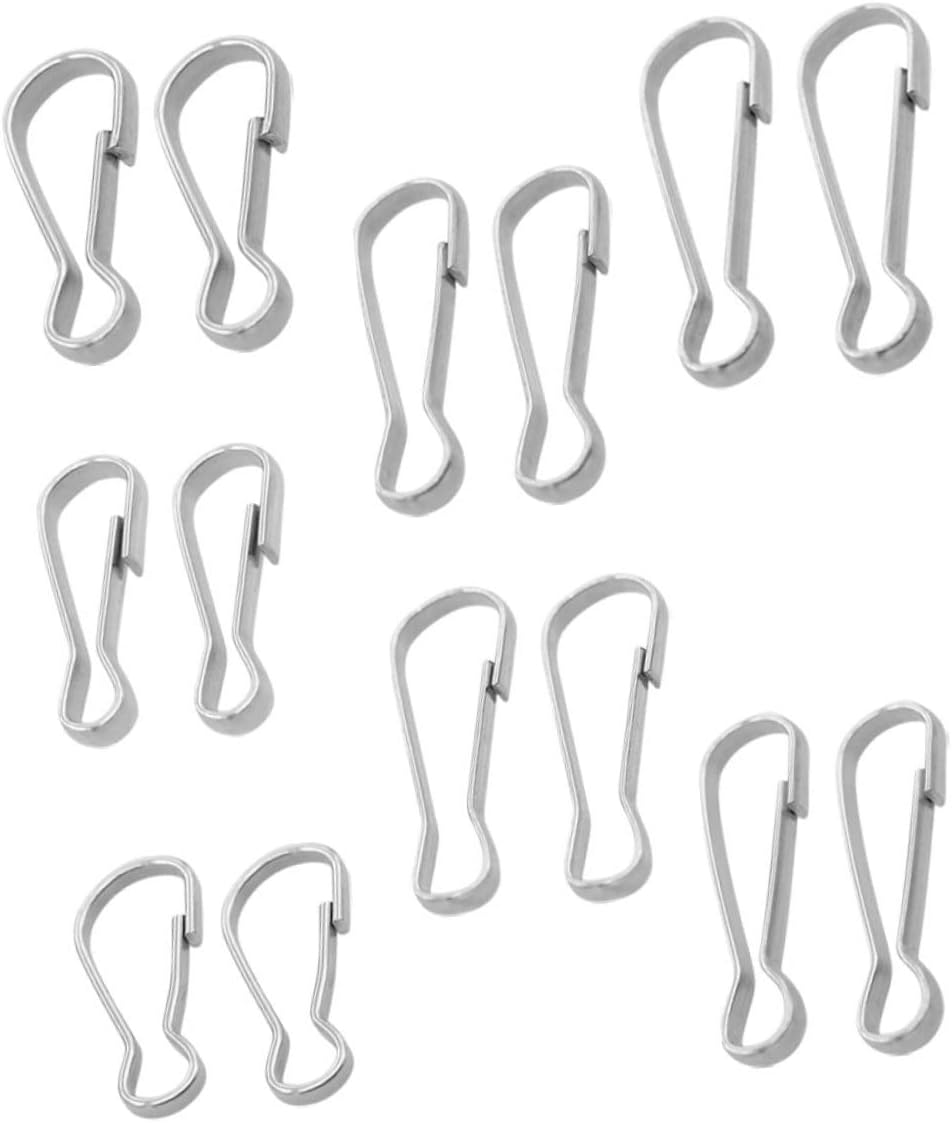 30pcs Stainless Steel Spring Snap Hooks Lanyard Clips for Keychains Crafts and Hanging Items Metal Clips for Outdoor and Projects