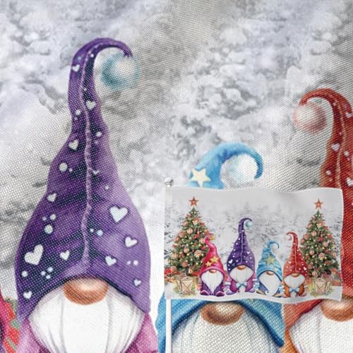 Drapeau de Noël YongFoto en toile de jute pour sublimer votre jardin en hiver
