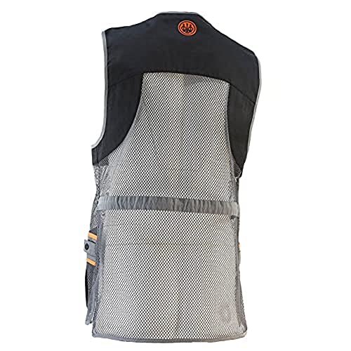 Beretta Men's Unisex Full Mesh Breathable Performance Competition Vest, Black Grey, L #TOP4