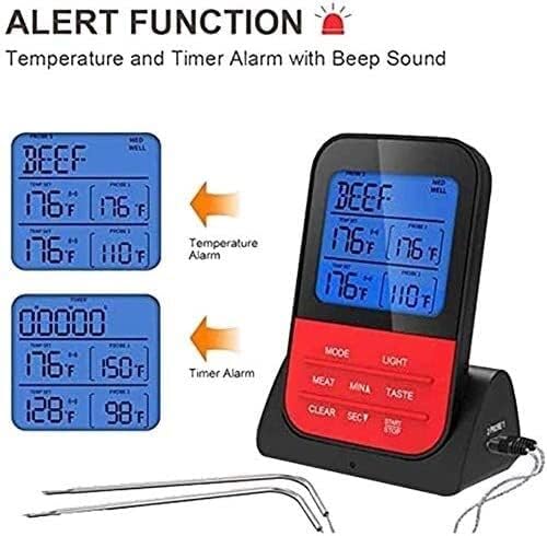 review Dual Probe Digital Cooking Meat Thermometer Large LCD Backlight Food Grill Thermometer for Smoker Kitchen Oven BBQ