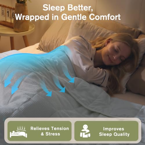 Image of Topblan Cooling Weighted Blanket for Adults, 15lbs 48 x 72 for Summer