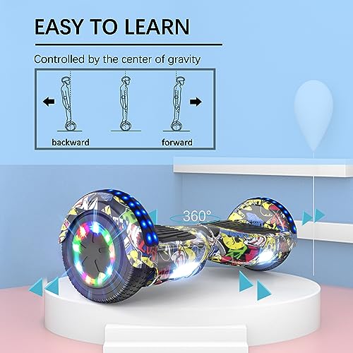Hoverboard Bluetooth con luces LED integradas y motor estable RCB Overboard de 6.5 pulgadas 2
