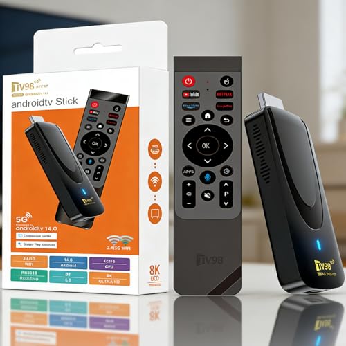 Smart TV Stick ，2026 Android 14 TV Stick 8K Streaming Player, 2GB RAM 16GB ROM, HDR, Dual-Band WiFi (2.4G/5GHz), Media Player,Ultra HD Media Hub