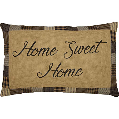 VHC-Brands-Farmhouse-Star-Home-Sweet-Text-Cotton-Burlap-Primitive-Bedding-Stenciled-22x14-Filled-Pillow-Natural-Tan VHC Brands Farmhouse Star Home Sweet Text Cotton Burlap Primitive Bedding Stenciled 22×14 Filled Pillow Natural Tan