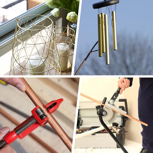 iMeistek Messingrohr, 6 mm Außendurchmesser x 1,5 mm Wandstärke, 300 mm Länge, nahtlos, gerade Messingrohre für Heimwerker und Handwerk