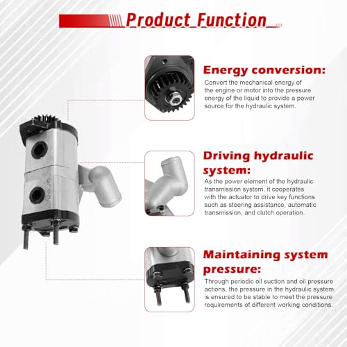 Image of Hydraulic Pump, RE197623 RE68886 R126250 Replacement for Tractors 5103 5105 5200 5203 5205 5210 5215 5220