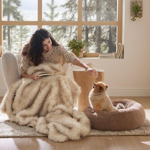 Bedsure JP-USB0B0P1BR20S Calming Dog Bed For Small Dogs - Donut Washable Small Pet Bed, 23 Inches Anti-Slip Round Fluffy Plush Faux Fur Large Cat Bed thumb #3
