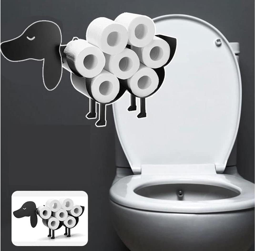 Iron Dog Toilet Paper Holder