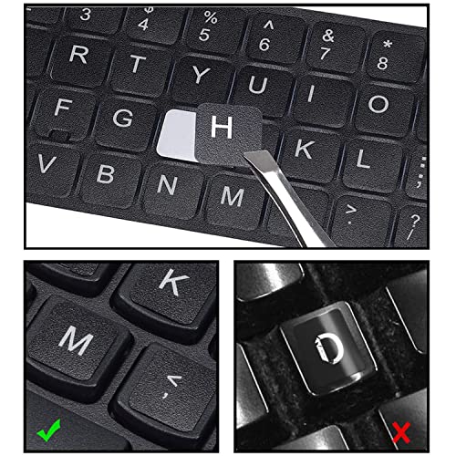 6PCS Pegatinas Letras Teclado Inglés Universal Vinilo miniatura 4