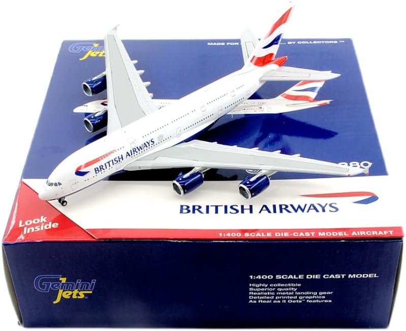 Miniatura 5 de GeminiJets British Airways para Airbus A380 G-XLEL 1400 modelo de avión preconstruido