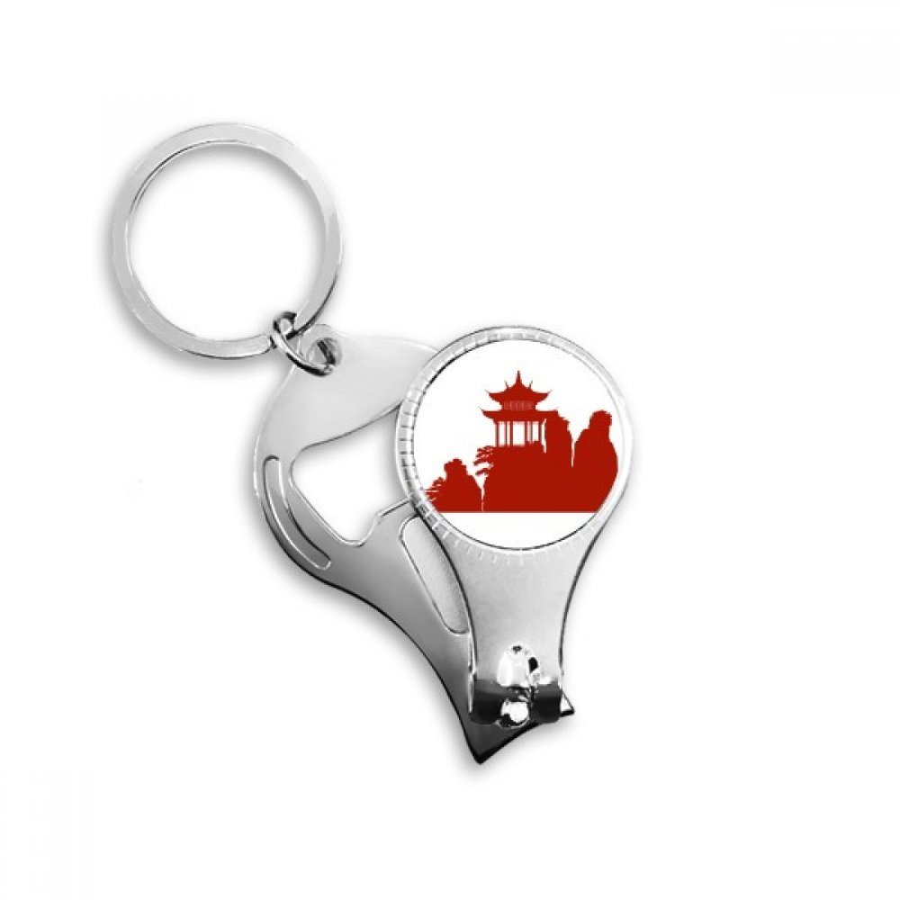 Meilleur cadeau charme : porte-clés coupe-ongles pavillon chinois