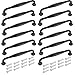 12 Piezas Tiradores de Cocina de 128 mm, Tiradores de Armario, Tiradores y Pomos de Puertas de Armario, Tiradores de Aleación de Aluminio para Muebles con Tornillos