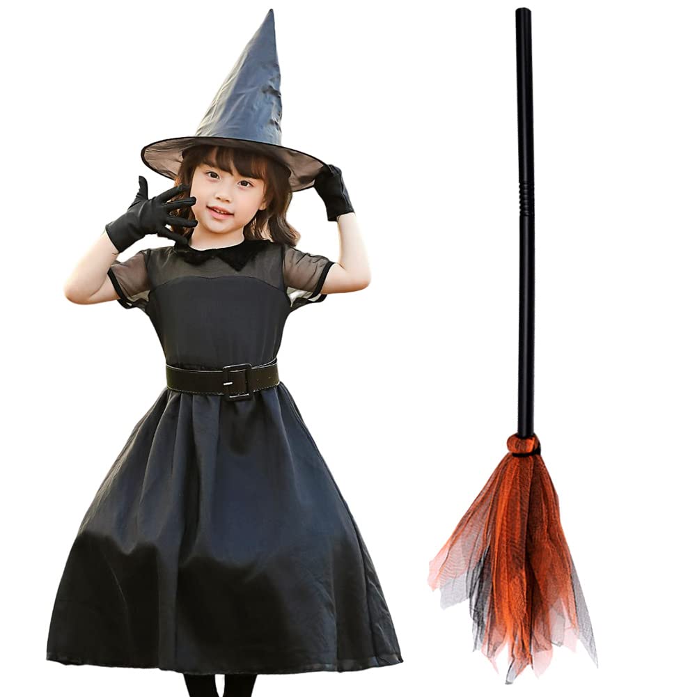 Formemory Witch Cosplay, Halloween, Cosplay, Wizard, Costume, Adult Costume, Witch Dress, Kids, Halloween Costume, Popular, Includes Broom with Hat, Set of 5