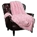 Chanasya Super Soft Shaggy Longfur Throw Blanket | Snuggly Fuzzy Faux Fur Lightweight Warm Elegant Cozy Plush Sherpa Fleece Microfiber Blanket | for Couch Bed Chair Photo Props - 60"x 70" - Pink