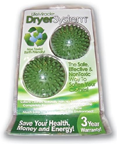 Life Miracle Eco Friendly Dryer Balls Fabric Softener Set of 2 Laundry Dryer Balls