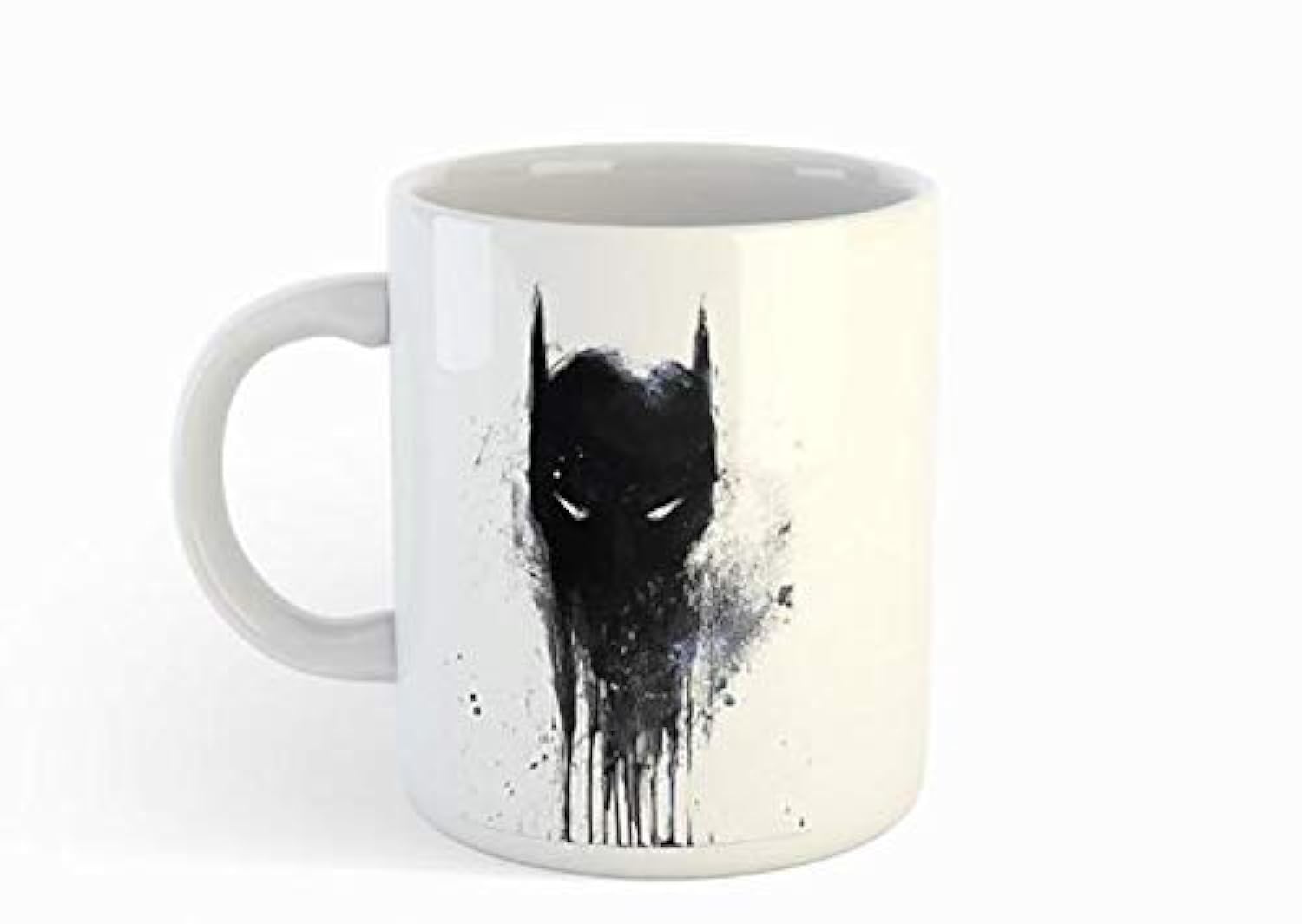 White Mug with BATMAN FACE