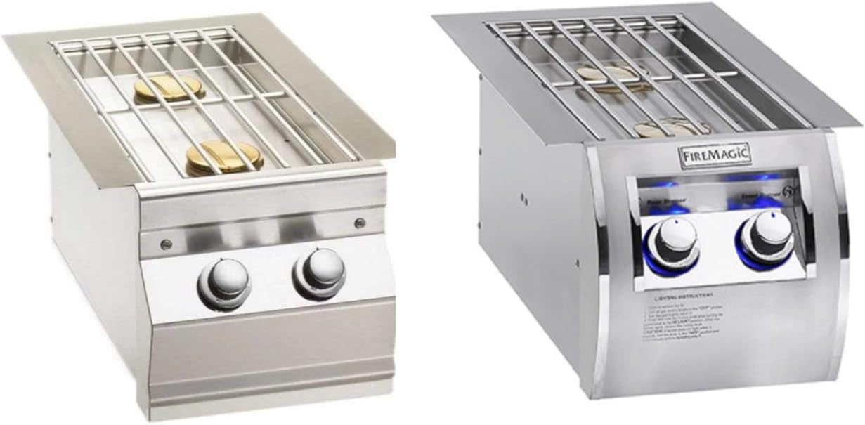 Windproof Covers 12 inch Heavy Duty Premium Cover to fit Firemagic Double Side Burner Built-in Grill