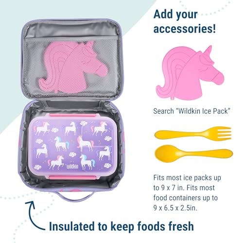 Image of Wildkin Kids Insulated Lunch Box, Wishbone | Insulated, wipe-clean lunch box for school, daycare, and travel