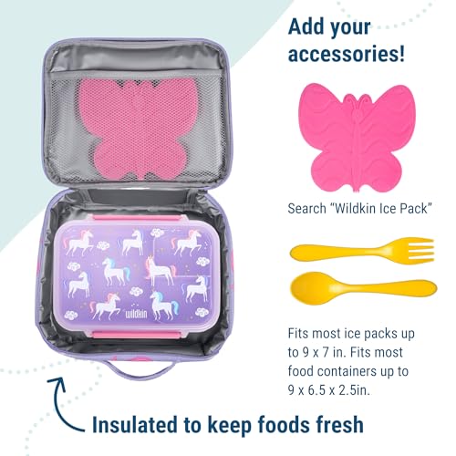 Image of Wildkin Kids Insulated Lunch Box, Birdie | Insulated, wipe-clean lunch box for school, daycare, and travel