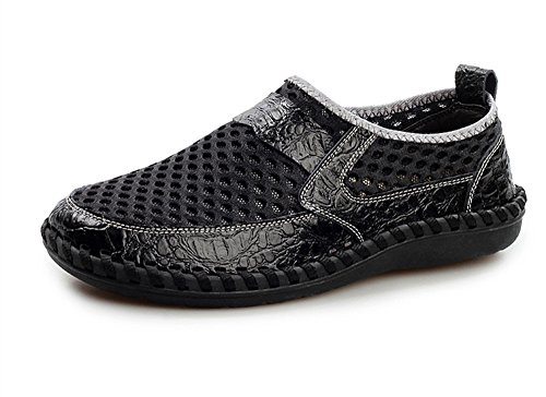 ChicWind Slip-On Loafers Walking Shoes Mesh Casual Water Shoes Black