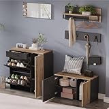Dimensioni del supporto a parete: i tre supporti da parete sono multifunzionali. Lo specchio da 70 x 30 cm facilita l'organizzazione dei vostri vestiti prima di uscire. Il supporto da parete a 4 ganci da 80 x 17 cm è adatto per appendere cappotti, borse e cappelli. Lo scaffale da 80 x 27 cm può contenere piccoli oggetti come piante verdi e chiavi.