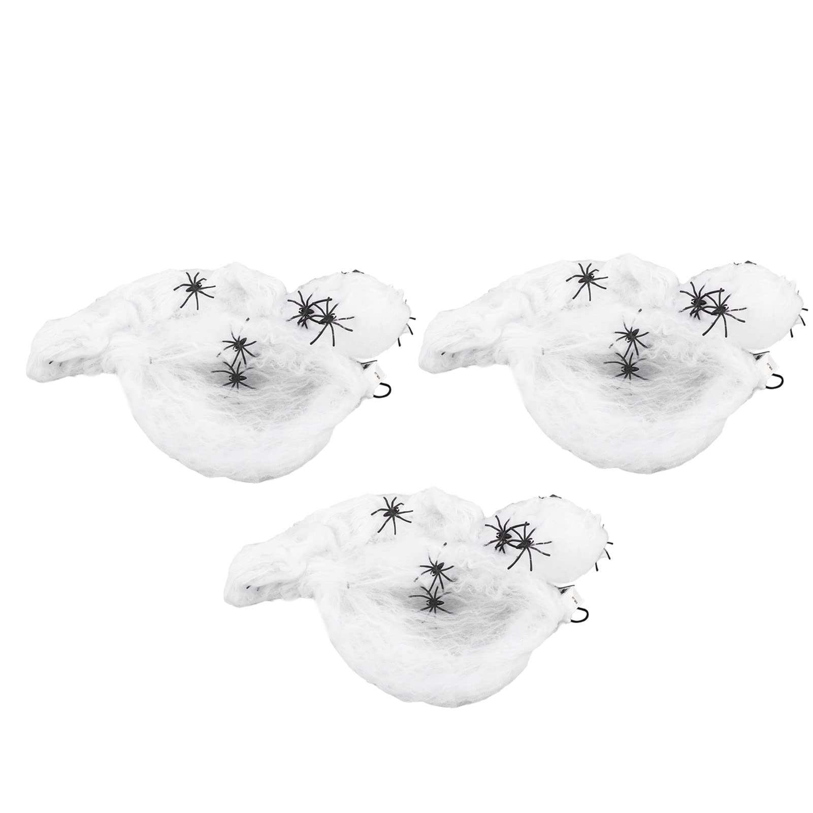 3 Pezzi Decorazioni di Ragnatele, Decorazioni di Ragno Ragno Finto, Ragnatela Artificiale Ragnatela Divertenti Puntelli Decorazione di Halloween in Morbido Cotone per Casa