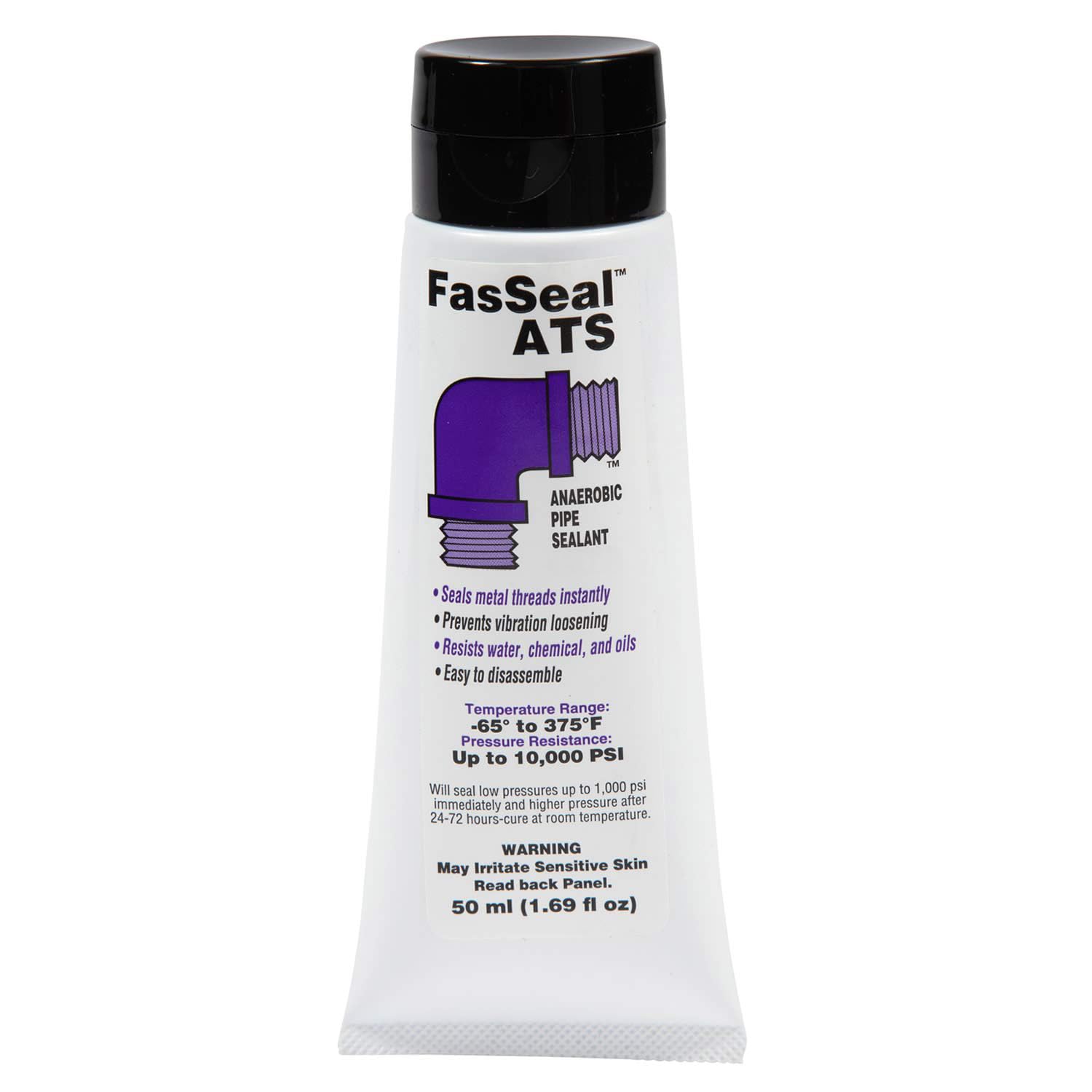 Gasoila FasSeal ATS Anaerobic Thread Sealant with PTFE, -60 to 375 Degree F, 50 ml Tube-image-43