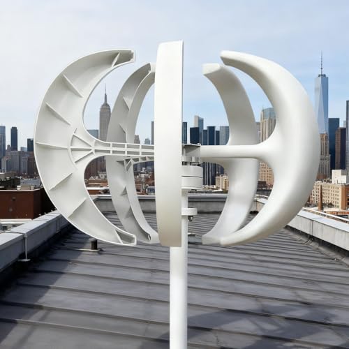 2000W Vertical Axis Wind Turbine Kit, 5-Blade, 12V-220V