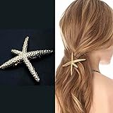 Horquillas de pelo para novia con estrella de mar para uso diario o fiestas, bodas, bailes de graduación o cualquier ocasión especial.