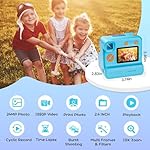 Kids Camera Instant Print, Christmas Birthday Gifts for Girl Boys 3-12 Years Old, FHD Selfie Digital Video Cameras Toddler 3 Rolls Print Paper & 32G Card (Blue) - Image 2