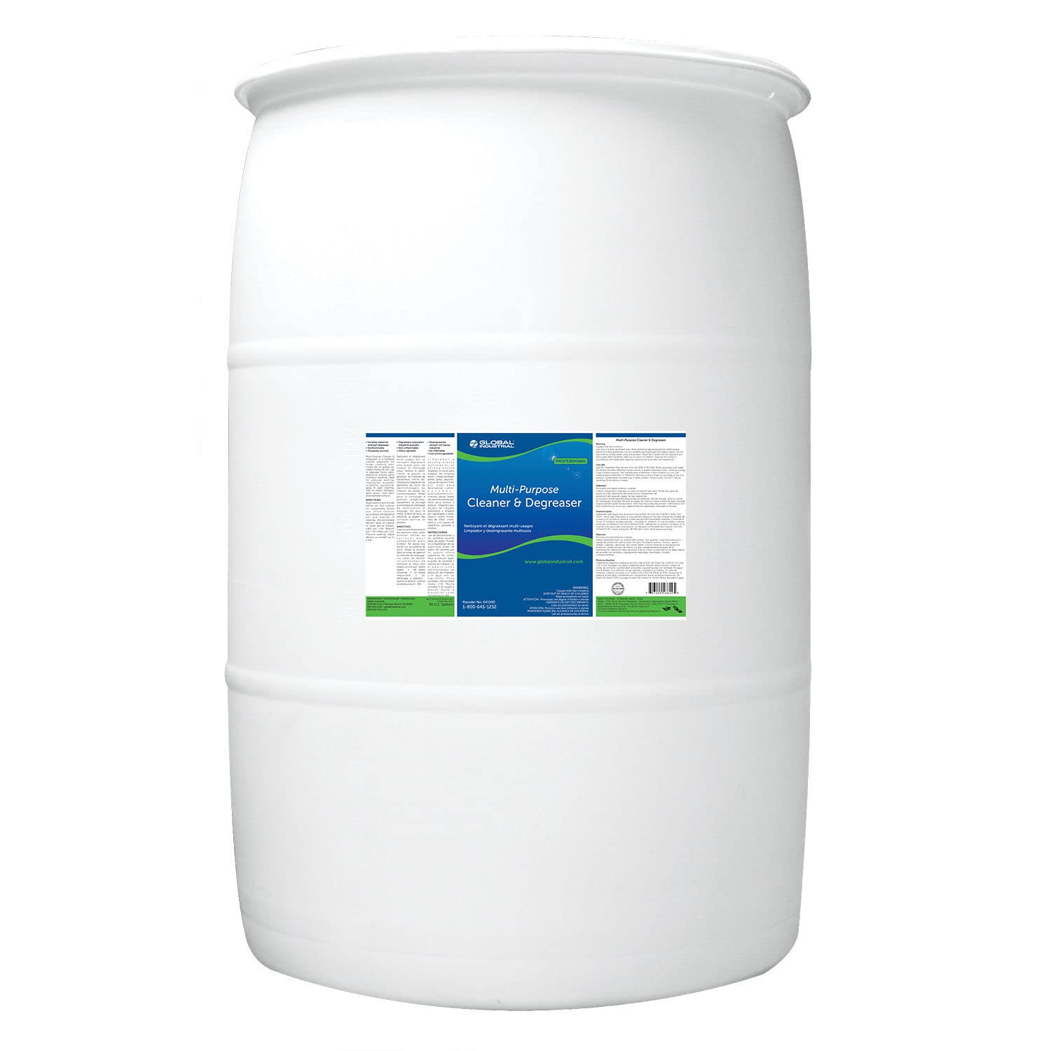 55 Gallon Multi-Purpose Cleaner & Degreaser Drum by Global Industrial – Green, Model N950-D55