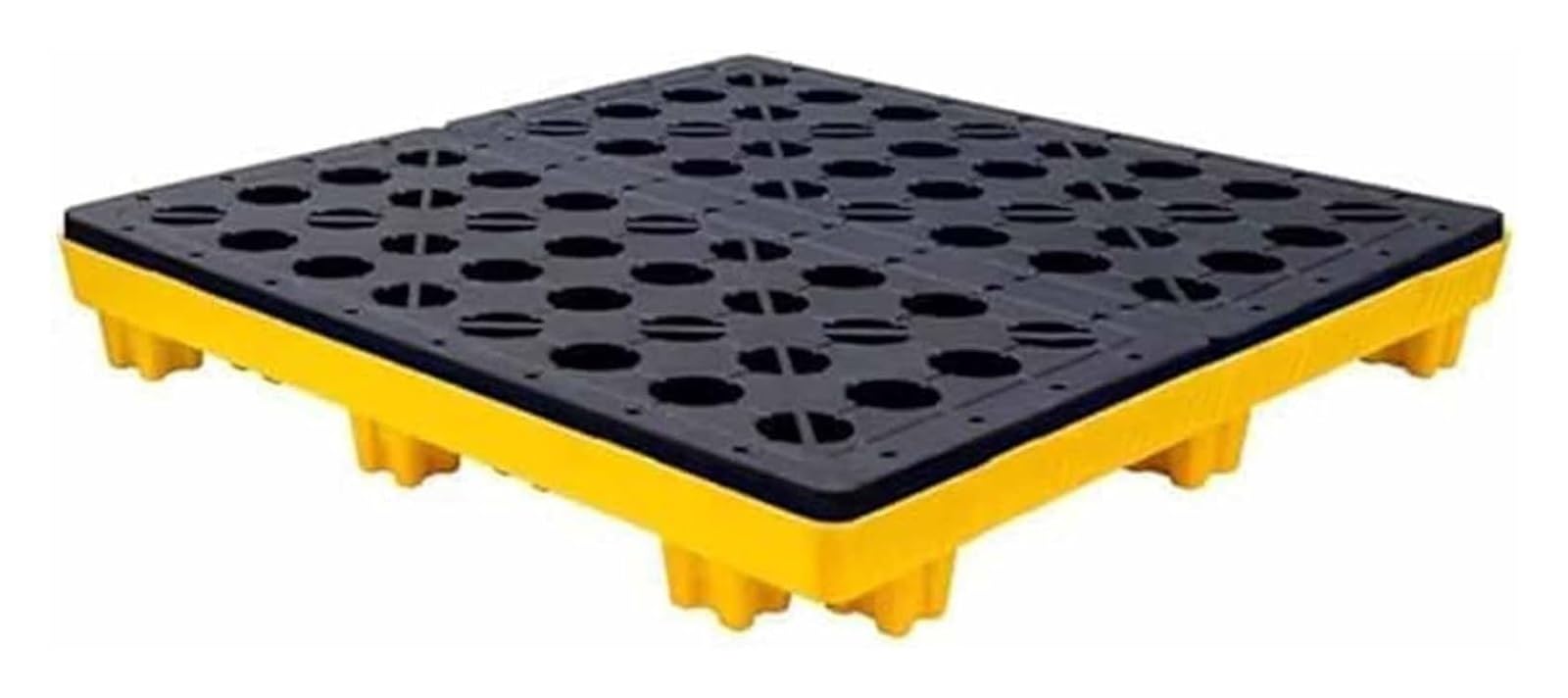 Genérico Bandeja Modular apilable para contención de derrames - 120x120x18cm, Plataforma de Almacenamiento de Productos químicos a Prueba de Fugas con Rejilla Desmontable para manipulación y almacena