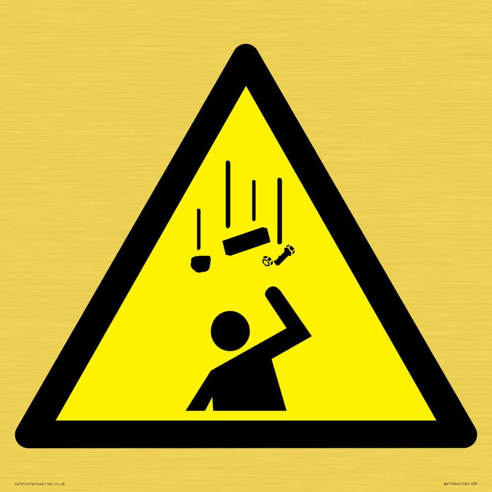 W035 Warning: Falling objects Sign - 300x300mm - S30