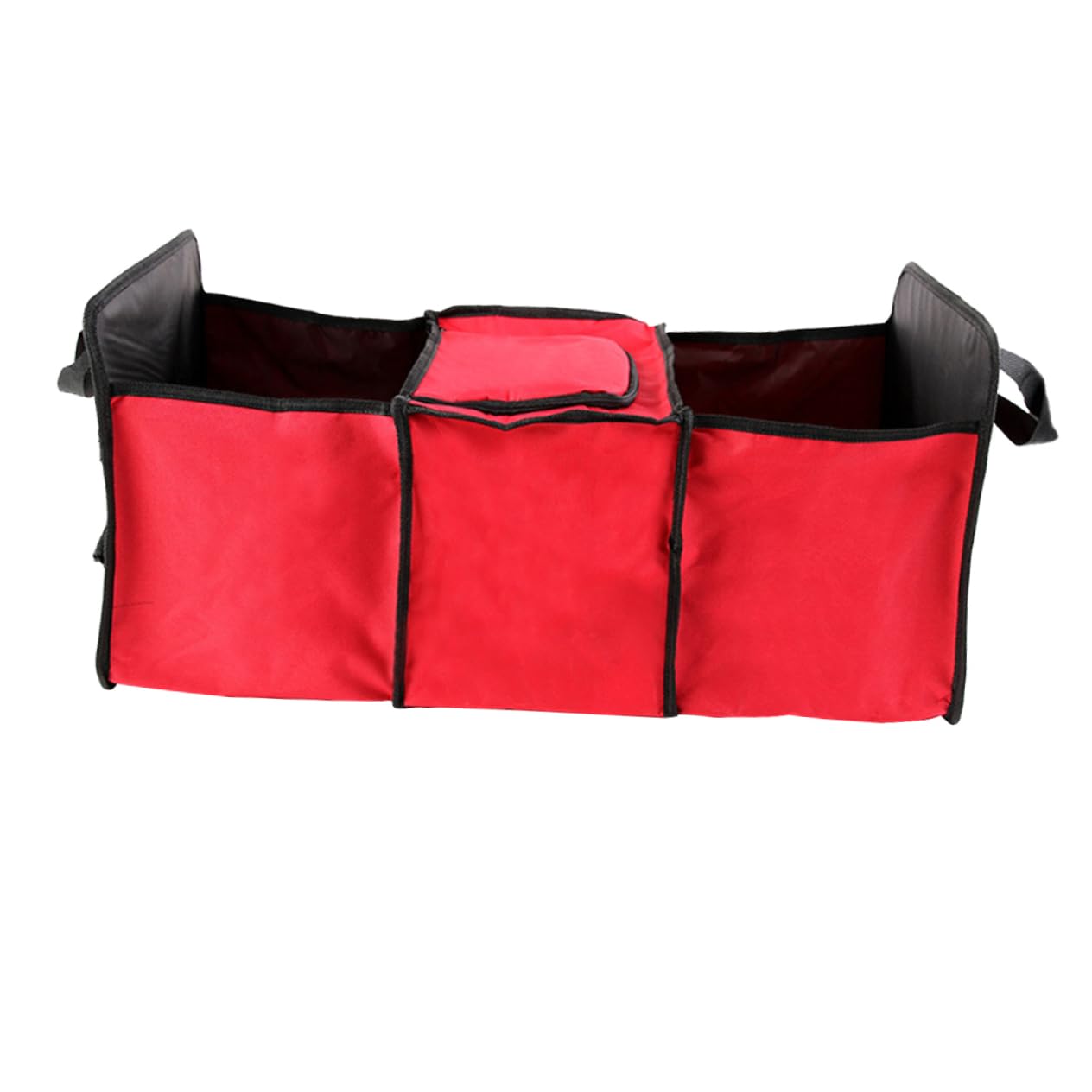 ibasenice Organiseur De Coffre De Voiture De Rangement Pour Boissons Et Aliments Poubelle De Rangement En Polyester Oxford Rouge