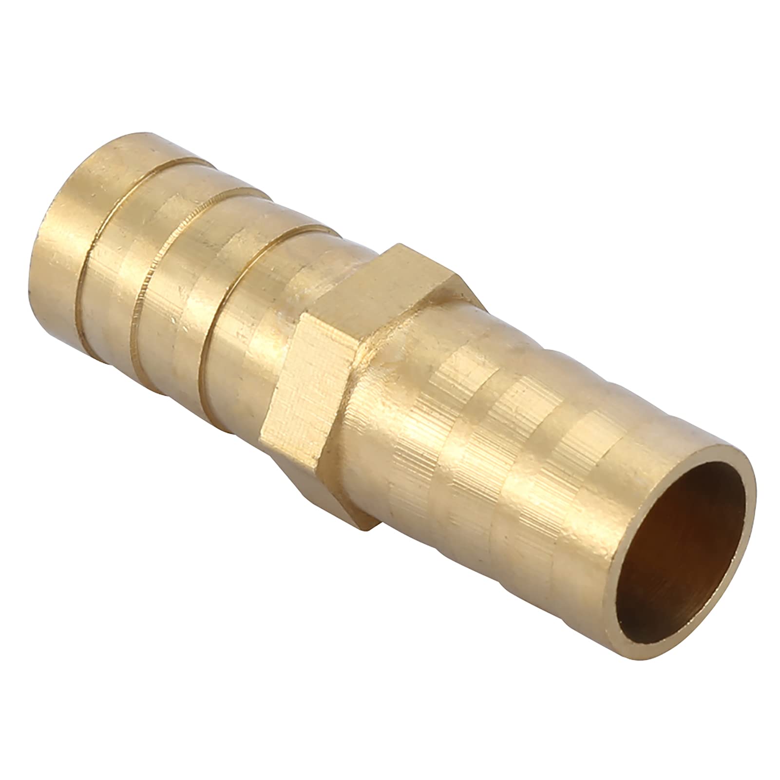 Wakects Gerader Rohrverbinder aus Messing, Widerhaken aus Messing, 6 Mm Bis 20 Mm, Zweiwege-Inline-Anschlussstück für Luft, Wasser, Gas, Kraftstoffleitungen, Schnelle Installation, Auslaufsicher,