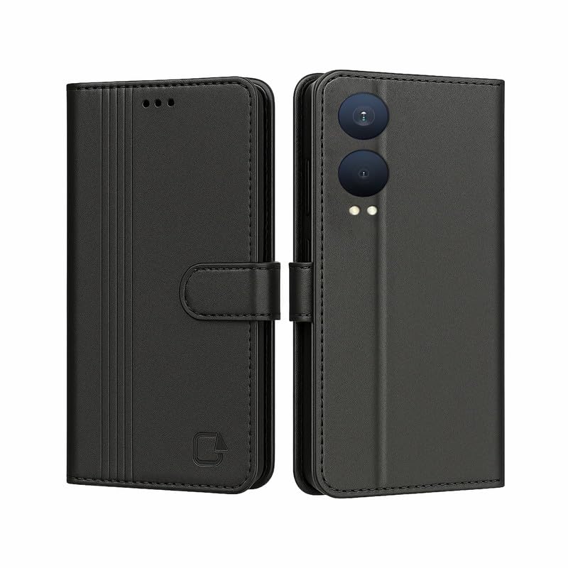 AIBEX ® Compatible for OnePlus Nord CE 4 Lite 5G Flip Cover Leather Finish with Magnatic Closure | Inside TPU with Card Pockets | Wallet Stand | Complete Protection Flip Case -Black