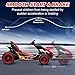 MUKIDY 24V Kid Go Kart, Drifting Car, 7AH Battery Powered Electric Vehicle, w/150 * 2 Motors, Soft Start, Music, Horn Honking and Safety Belt, Gift for Kids Age 8-12 Years Old, Grey