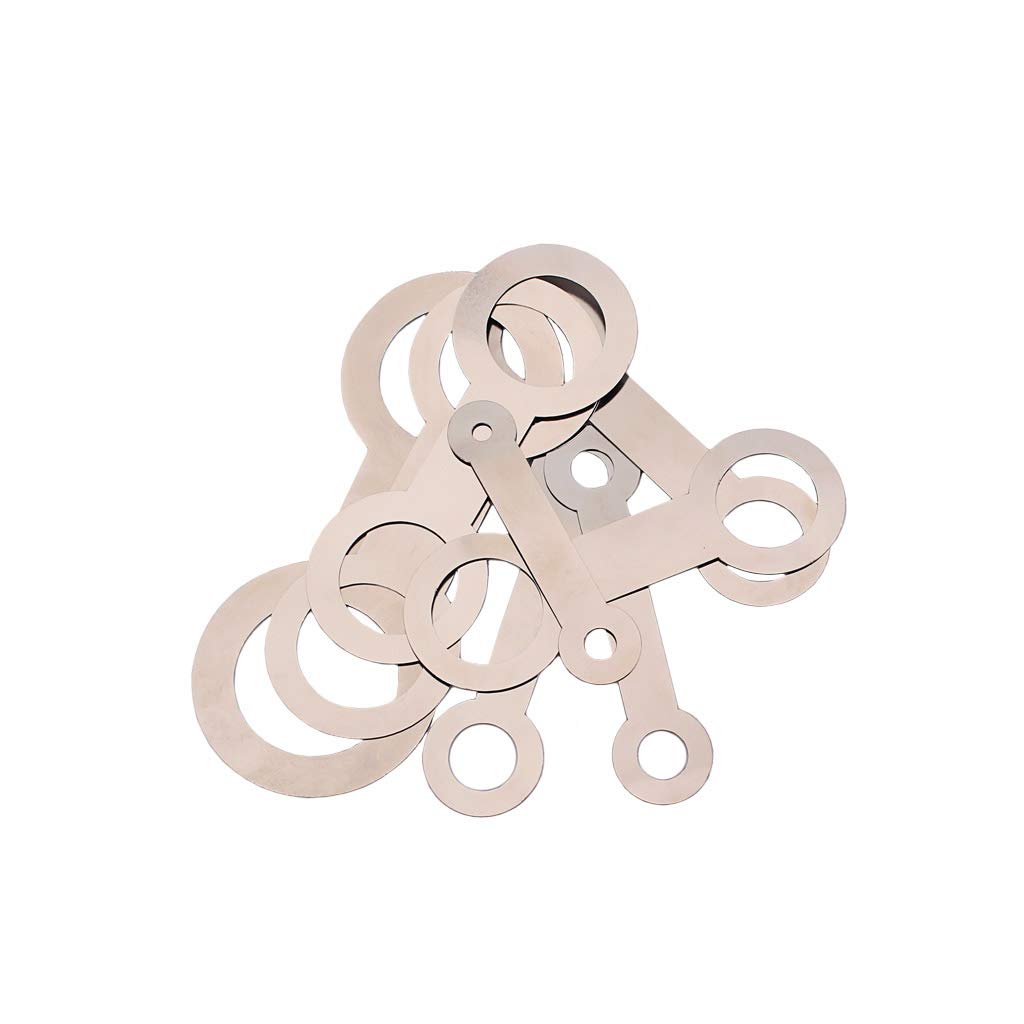 Alnicov Sassofono in acciaio inossidabile per strumenti a fiato in pelle per strumenti a fiato Strumenti di riparazione per pad in ferro Confezione da 8 argento