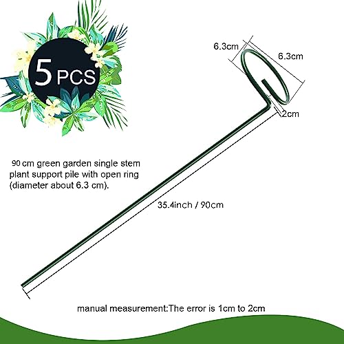 5 Pack 35 inch 90 cm Plant Support Stakes - Image 3