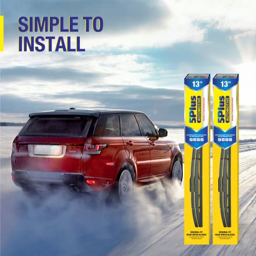 Image of 5 PLUS 13 inch Rear Windshield Wiper Blade, Replacement For Honda CRV 2016 2015 2014 2013 2012, Fit J-Hook Type Wiper Arms Rear Wiper Blades For My Car