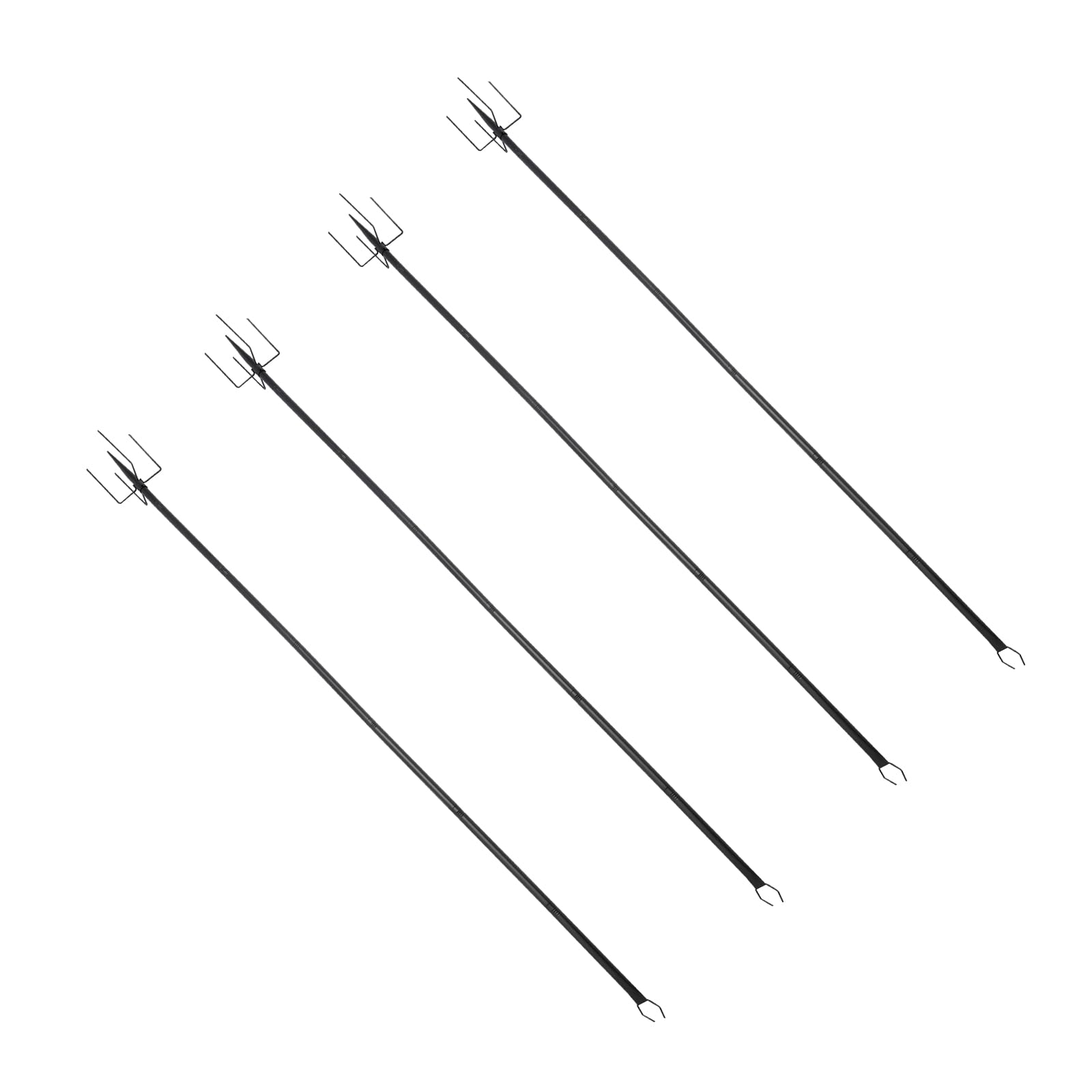 4 sztuki prętów świetlnych, 3 m, metalowe pręty świetlne z haczykami, w kształcie litery U, nośność 5 kg, do oświetlenia bożonarodzeniowego, na imprezę, wesele, do ogrodu, na taras