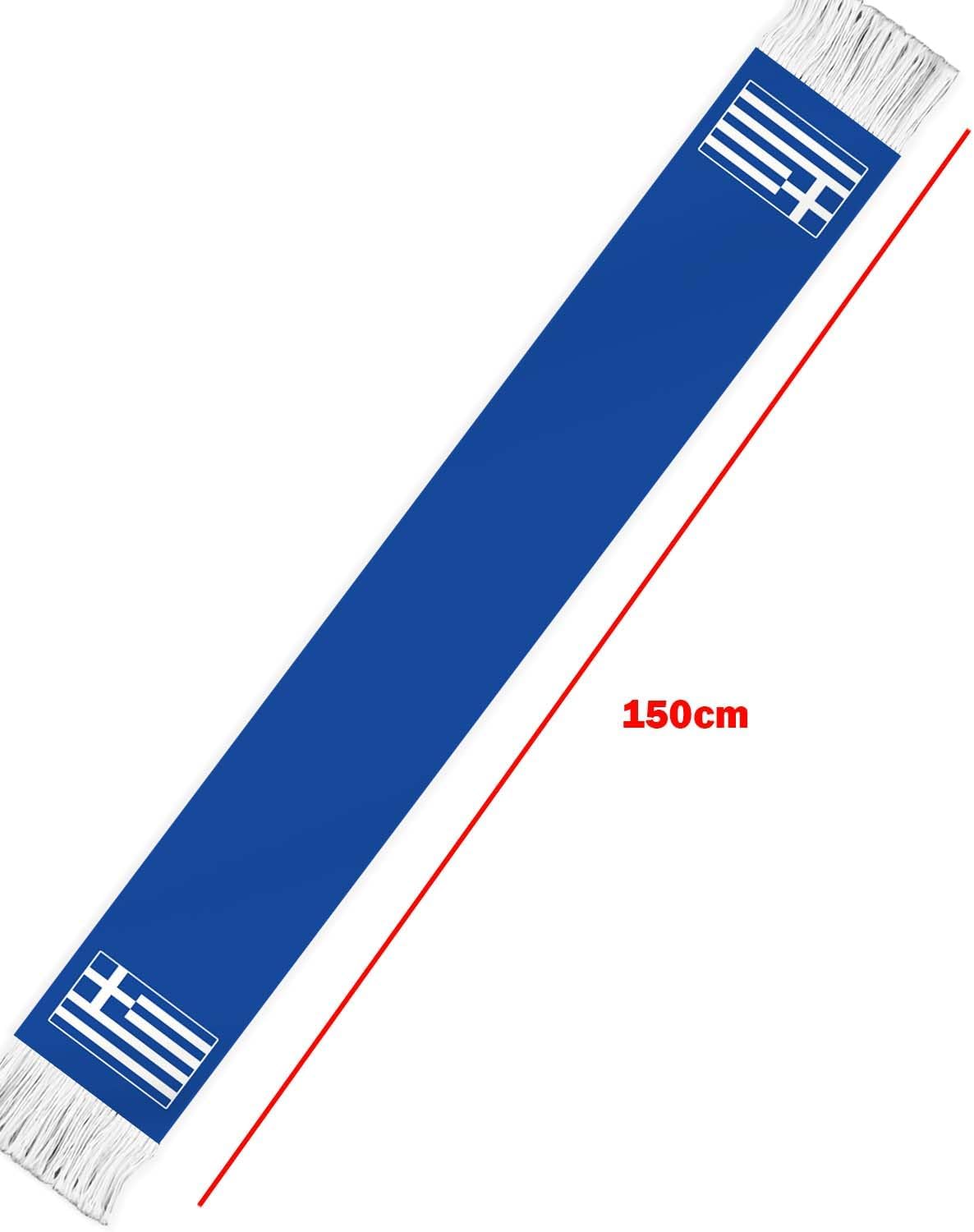 Greece Flag Scarf,60inch Greek Banner Sports Fan Scarves,18×150cm Novel Souvenir For Team Game Party Parade image 3