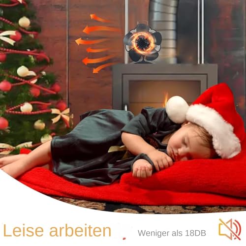 Kaminventilator, wärmebetrieben, wärmebetriebener Ofenventilator | Wärmebetriebener Ventilator- Leiser, nicht elektrischer Ofenventilator zur Umwälzung warmer Luft, Holzbrenner-8