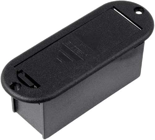 9V Battery Box for Bass Guitar Pickup Black Replacement