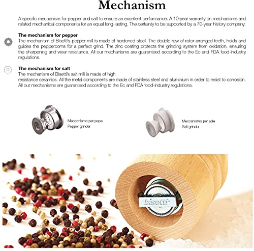 Bisetti 42535 - Macinasale in faggio, 18 cm