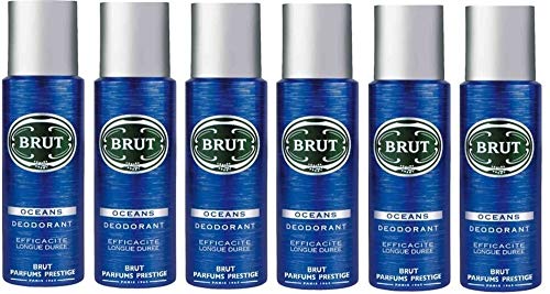 Preisvergleich Produktbild 6 x Brut OCEANS Deodorant / Bodyspray (6 x 200ml)