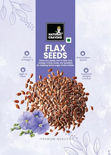 Image of Natural Craving Flax Seeds 900g | Premium Alsi Seeds | Rich in Omega-3 & Fibre | Raw, Natural Superfood for Healthy Snacking & Nutrition